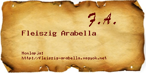Fleiszig Arabella névjegykártya
